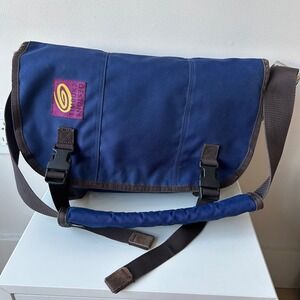 Vintage Timbuk2 Messenger Bike Courier Bag Medium Blue Canvas Commuter Laptop
